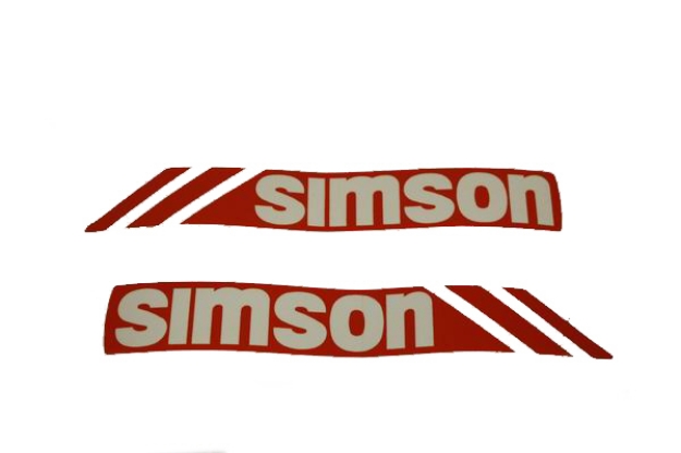Aufkleber / Schriftzug SIMSON für Tank, rot