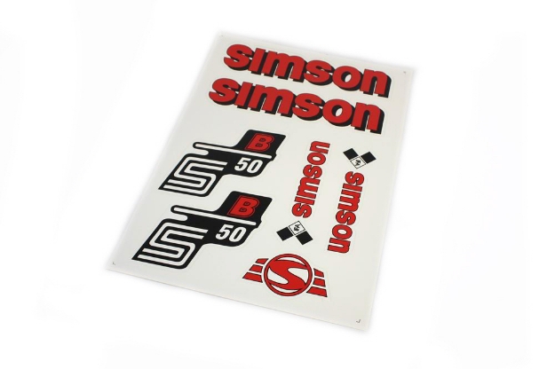 Bild von Klebefolie -Set Simson S50B  -rot