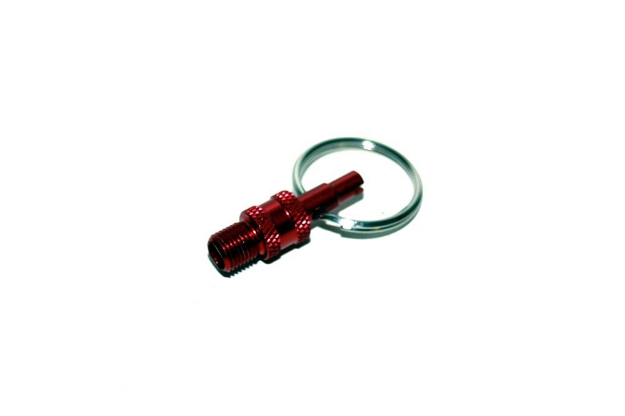 Bild von Schlüsselanhänger Ventiladapter rot