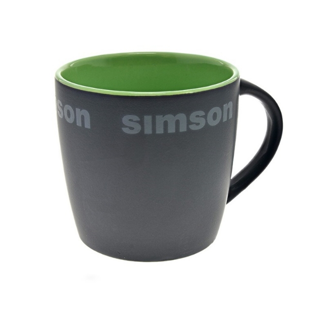 Bild von Kaffeetasse Simson matt-schwarz/grün
