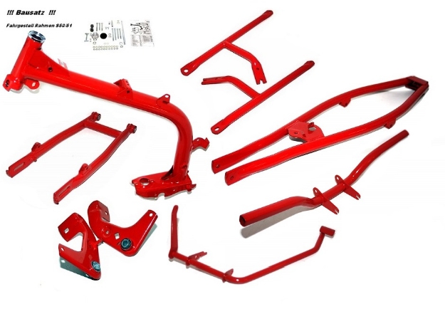 Bild von Fahrgestell Simson Rahmen S51 S50  Rot - Enduro