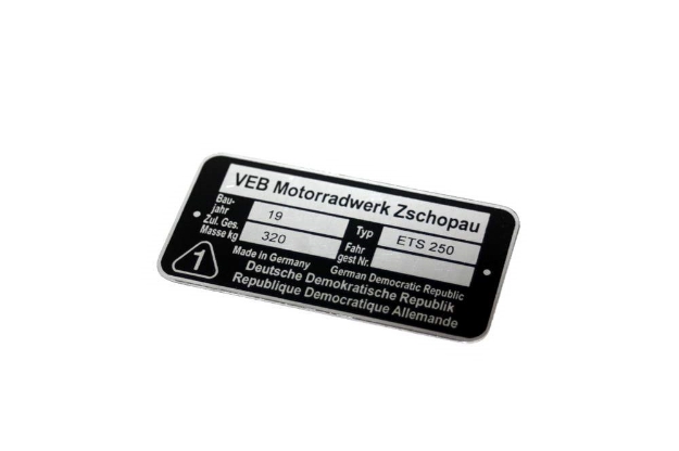 Bild von Typenschild MZ ETS250